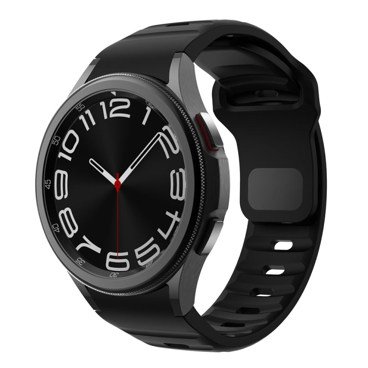 波浪紋反扣矽膠錶帶，適用於 Samsung Galaxy Watch 7 / 6 / 5 / 4