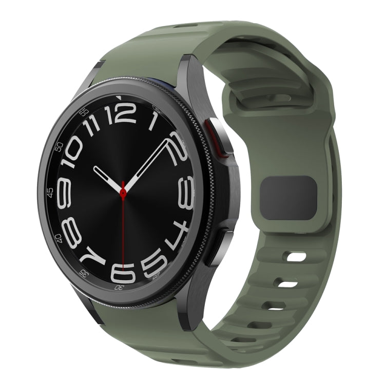 波浪紋反扣矽膠錶帶，適用於 Samsung Galaxy Watch 7 / 6 / 5 / 4
