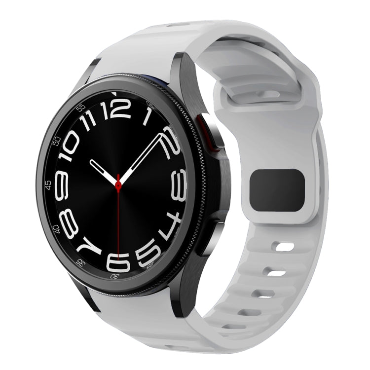 波浪紋反扣矽膠錶帶，適用於 Samsung Galaxy Watch 7 / 6 / 5 / 4