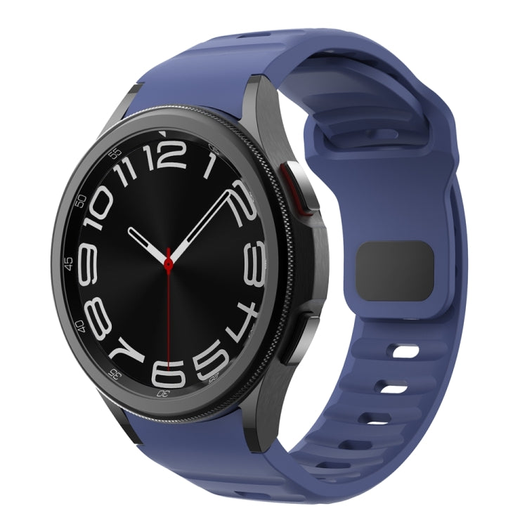 波浪紋反扣矽膠錶帶，適用於 Samsung Galaxy Watch 7 / 6 / 5 / 4