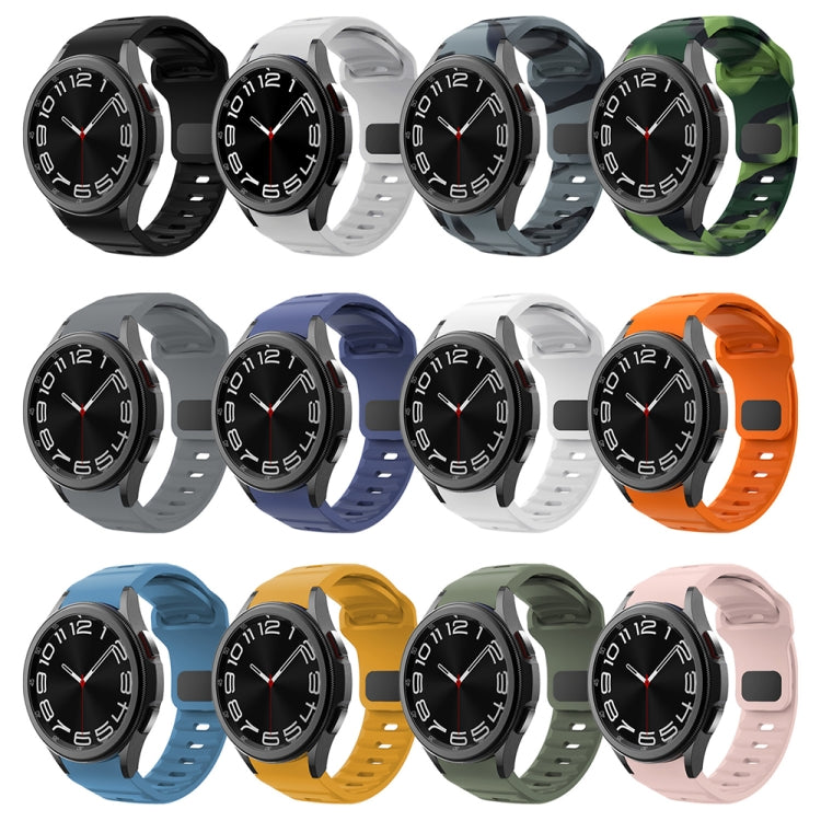 波浪紋反扣矽膠錶帶，適用於 Samsung Galaxy Watch 7 / 6 / 5 / 4