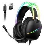 ONIKUMA X33 頭戴式 RGB 燈電競遊戲耳機，線長：2m，X33
