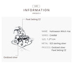 S925純銀女巫帽珠DIY手鍊項鍊配件，SCC1261