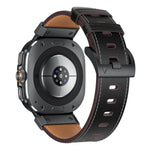 機械風格皮革錶帶，適用於 Samsung Galaxy Watch Ultra 47mm / Ultra 2025