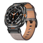 機械風格皮革錶帶，適用於 Samsung Galaxy Watch Ultra 47mm / Ultra 2025