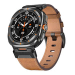 機械風格皮革錶帶，適用於 Samsung Galaxy Watch Ultra 47mm / Ultra 2025