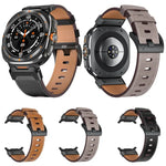 機械風格皮革錶帶，適用於 Samsung Galaxy Watch Ultra 47mm / Ultra 2025