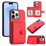 按鈕卡包RFID防盜手機殼，適用於iPhone 17 Pro Max、iPhone 17 Pro、iPhone 17、iPhone Air、iPhone 16 Pro Max、iPhone 16 Pro、iPhone 16 Plus、iPhone 16