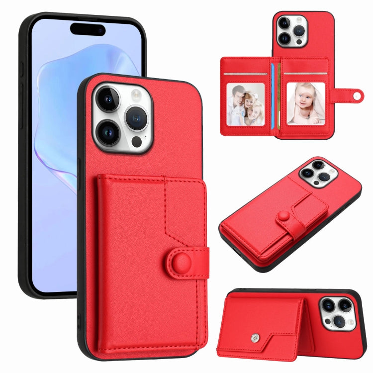 按鈕卡包RFID防盜手機殼，適用於iPhone 17 Pro Max、iPhone 17 Pro、iPhone 17、iPhone Air、iPhone 16 Pro Max、iPhone 16 Pro、iPhone 16 Plus、iPhone 16