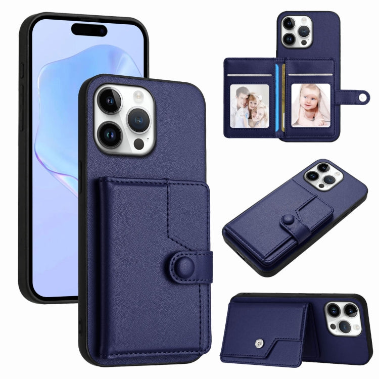 按鈕卡包RFID防盜手機殼，適用於iPhone 17 Pro Max、iPhone 17 Pro、iPhone 17、iPhone Air、iPhone 16 Pro Max、iPhone 16 Pro、iPhone 16 Plus、iPhone 16