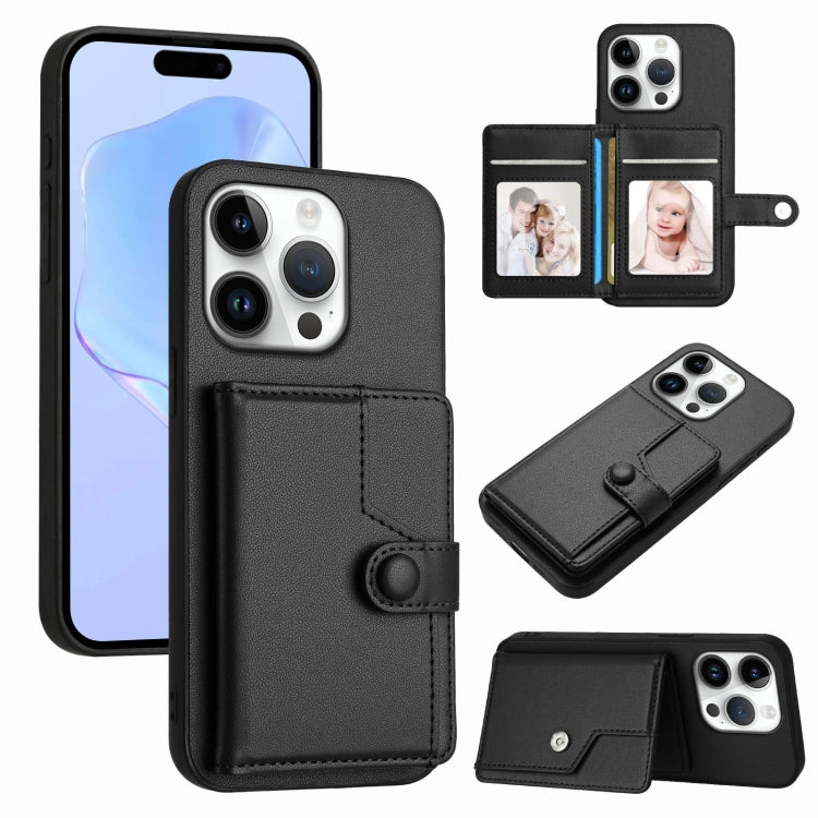 按鈕卡包RFID防盜手機殼，適用於iPhone 17 Pro Max、iPhone 17 Pro、iPhone 17、iPhone Air、iPhone 16 Pro Max、iPhone 16 Pro、iPhone 16 Plus、iPhone 16