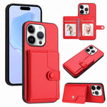 按鈕卡包RFID防盜手機殼，適用於iPhone 17 Pro Max、iPhone 17 Pro、iPhone 17、iPhone Air、iPhone 16 Pro Max、iPhone 16 Pro、iPhone 16 Plus、iPhone 16