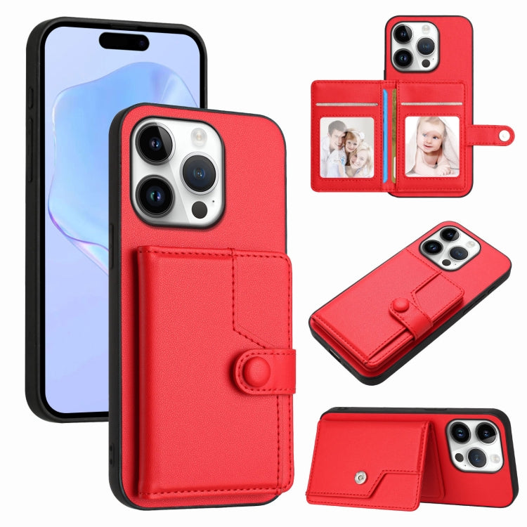 按鈕卡包RFID防盜手機殼，適用於iPhone 17 Pro Max、iPhone 17 Pro、iPhone 17、iPhone Air、iPhone 16 Pro Max、iPhone 16 Pro、iPhone 16 Plus、iPhone 16
