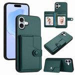按鈕卡包RFID防盜手機殼，適用於iPhone 17 Pro Max、iPhone 17 Pro、iPhone 17、iPhone Air、iPhone 16 Pro Max、iPhone 16 Pro、iPhone 16 Plus、iPhone 16