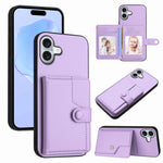 按鈕卡包RFID防盜手機殼，適用於iPhone 17 Pro Max、iPhone 17 Pro、iPhone 17、iPhone Air、iPhone 16 Pro Max、iPhone 16 Pro、iPhone 16 Plus、iPhone 16