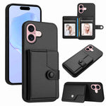 按鈕卡包RFID防盜手機殼，適用於iPhone 17 Pro Max、iPhone 17 Pro、iPhone 17、iPhone Air、iPhone 16 Pro Max、iPhone 16 Pro、iPhone 16 Plus、iPhone 16