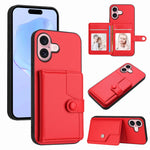 按鈕卡包RFID防盜手機殼，適用於iPhone 17 Pro Max、iPhone 17 Pro、iPhone 17、iPhone Air、iPhone 16 Pro Max、iPhone 16 Pro、iPhone 16 Plus、iPhone 16