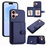 按鈕卡包RFID防盜手機殼，適用於iPhone 17 Pro Max、iPhone 17 Pro、iPhone 17、iPhone Air、iPhone 16 Pro Max、iPhone 16 Pro、iPhone 16 Plus、iPhone 16