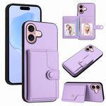 按鈕卡包RFID防盜手機殼，適用於iPhone 17 Pro Max、iPhone 17 Pro、iPhone 17、iPhone Air、iPhone 16 Pro Max、iPhone 16 Pro、iPhone 16 Plus、iPhone 16
