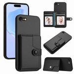 按鈕卡包RFID防盜手機殼，適用於iPhone SE 2022 / 2020、iPhone 13 Pro Max、iPhone 13 Pro、iPhone 13、iPhone 13 mini、iPhone 12、iPhone 12 Pro Max、iPhone 12 Pro