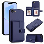 按鈕卡包RFID防盜手機殼，適用於iPhone SE 2022 / 2020、iPhone 13 Pro Max、iPhone 13 Pro、iPhone 13、iPhone 13 mini、iPhone 12、iPhone 12 Pro Max、iPhone 12 Pro