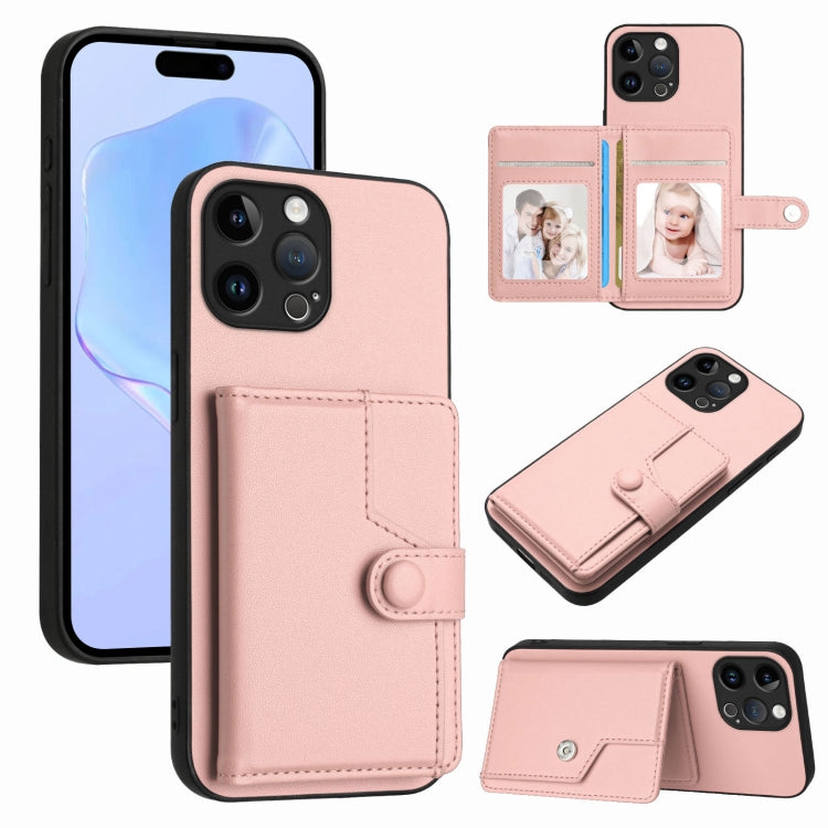 按鈕卡包RFID防盜手機殼，適用於iPhone SE 2022 / 2020、iPhone 13 Pro Max、iPhone 13 Pro、iPhone 13、iPhone 13 mini、iPhone 12、iPhone 12 Pro Max、iPhone 12 Pro