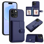 按鈕卡包RFID防盜手機殼，適用於iPhone SE 2022 / 2020、iPhone 13 Pro Max、iPhone 13 Pro、iPhone 13、iPhone 13 mini、iPhone 12、iPhone 12 Pro Max、iPhone 12 Pro