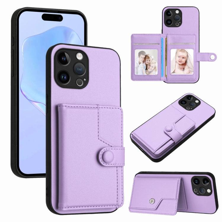 按鈕卡包RFID防盜手機殼，適用於iPhone SE 2022 / 2020、iPhone 13 Pro Max、iPhone 13 Pro、iPhone 13、iPhone 13 mini、iPhone 12、iPhone 12 Pro Max、iPhone 12 Pro