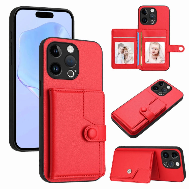 按鈕卡包RFID防盜手機殼，適用於iPhone SE 2022 / 2020、iPhone 13 Pro Max、iPhone 13 Pro、iPhone 13、iPhone 13 mini、iPhone 12、iPhone 12 Pro Max、iPhone 12 Pro