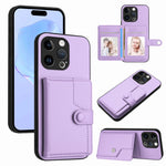 按鈕卡包RFID防盜手機殼，適用於iPhone SE 2022 / 2020、iPhone 13 Pro Max、iPhone 13 Pro、iPhone 13、iPhone 13 mini、iPhone 12、iPhone 12 Pro Max、iPhone 12 Pro