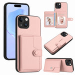 按鈕卡包RFID防盜手機殼，適用於iPhone SE 2022 / 2020、iPhone 13 Pro Max、iPhone 13 Pro、iPhone 13、iPhone 13 mini、iPhone 12、iPhone 12 Pro Max、iPhone 12 Pro
