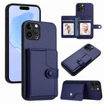 按鈕卡包RFID防盜手機殼，適用於iPhone SE 2022 / 2020、iPhone 13 Pro Max、iPhone 13 Pro、iPhone 13、iPhone 13 mini、iPhone 12、iPhone 12 Pro Max、iPhone 12 Pro