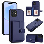 按鈕卡包RFID防盜手機殼，適用於iPhone 12 mini、iPhone 11 Pro Max、iPhone 11、iPhone 11 Pro、iPhone XS / X、iPhone XR、iPhone XS Max、iPhone 8 Plus / 7 Plus