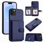 按鈕卡包RFID防盜手機殼，適用於iPhone 12 mini、iPhone 11 Pro Max、iPhone 11、iPhone 11 Pro、iPhone XS / X、iPhone XR、iPhone XS Max、iPhone 8 Plus / 7 Plus