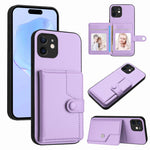 按鈕卡包RFID防盜手機殼，適用於iPhone 12 mini、iPhone 11 Pro Max、iPhone 11、iPhone 11 Pro、iPhone XS / X、iPhone XR、iPhone XS Max、iPhone 8 Plus / 7 Plus