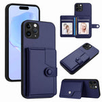 按鈕卡包RFID防盜手機殼，適用於iPhone 12 mini、iPhone 11 Pro Max、iPhone 11、iPhone 11 Pro、iPhone XS / X、iPhone XR、iPhone XS Max、iPhone 8 Plus / 7 Plus