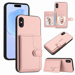 按鈕卡包RFID防盜手機殼，適用於iPhone 12 mini、iPhone 11 Pro Max、iPhone 11、iPhone 11 Pro、iPhone XS / X、iPhone XR、iPhone XS Max、iPhone 8 Plus / 7 Plus