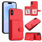 按鈕卡包RFID防盜手機殼，適用於iPhone 12 mini、iPhone 11 Pro Max、iPhone 11、iPhone 11 Pro、iPhone XS / X、iPhone XR、iPhone XS Max、iPhone 8 Plus / 7 Plus