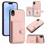 按鈕卡包RFID防盜手機殼，適用於iPhone 12 mini、iPhone 11 Pro Max、iPhone 11、iPhone 11 Pro、iPhone XS / X、iPhone XR、iPhone XS Max、iPhone 8 Plus / 7 Plus