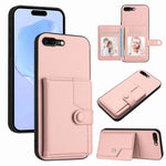 按鈕卡包RFID防盜手機殼，適用於iPhone 12 mini、iPhone 11 Pro Max、iPhone 11、iPhone 11 Pro、iPhone XS / X、iPhone XR、iPhone XS Max、iPhone 8 Plus / 7 Plus