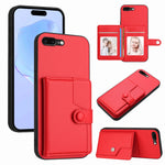 按鈕卡包RFID防盜手機殼，適用於iPhone 12 mini、iPhone 11 Pro Max、iPhone 11、iPhone 11 Pro、iPhone XS / X、iPhone XR、iPhone XS Max、iPhone 8 Plus / 7 Plus