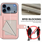 按鈕卡包RFID防盜手機殼，適用於iPhone 17 Pro Max、iPhone 17 Pro、iPhone 17、iPhone Air、iPhone 16 Pro Max、iPhone 16 Pro、iPhone 16 Plus、iPhone 16