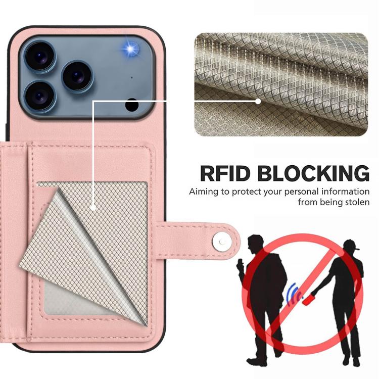 按鈕卡包RFID防盜手機殼，適用於iPhone 17 Pro Max、iPhone 17 Pro、iPhone 17、iPhone Air、iPhone 16 Pro Max、iPhone 16 Pro、iPhone 16 Plus、iPhone 16