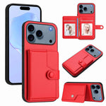 按鈕卡包RFID防盜手機殼，適用於iPhone 17 Pro Max、iPhone 17 Pro、iPhone 17、iPhone Air、iPhone 16 Pro Max、iPhone 16 Pro、iPhone 16 Plus、iPhone 16