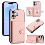 按鈕卡包RFID防盜手機殼，適用於iPhone 17 Pro Max、iPhone 17 Pro、iPhone 17、iPhone Air、iPhone 16 Pro Max、iPhone 16 Pro、iPhone 16 Plus、iPhone 16