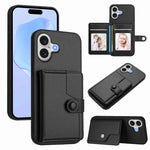 按鈕卡包RFID防盜手機殼，適用於iPhone 17 Pro Max、iPhone 17 Pro、iPhone 17、iPhone Air、iPhone 16 Pro Max、iPhone 16 Pro、iPhone 16 Plus、iPhone 16
