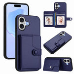 按鈕卡包RFID防盜手機殼，適用於iPhone 17 Pro Max、iPhone 17 Pro、iPhone 17、iPhone Air、iPhone 16 Pro Max、iPhone 16 Pro、iPhone 16 Plus、iPhone 16