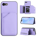 皮膚觸感四卡槽手機殼附手腕帶，適用於 iPhone 7 / 8 / SE 2020 2022、iPhone 13 Pro Max、iPhone 13 Pro、iPhone 13、iPhone 13 mini、iPhone 12、iPhone 12 Pro Max、iPhone 12 Pro