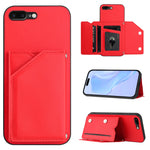 皮膚觸感四卡槽手機殼附手腕帶，適用於 iPhone 12 mini、iPhone 11 Pro Max、iPhone 11、iPhone 11 Pro、iPhone X / XS、iPhone XR、iPhone XS Max、iPhone 7 Plus / 8 Plus