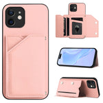 皮膚觸感四卡槽手機殼附手腕帶，適用於 iPhone 12 mini、iPhone 11 Pro Max、iPhone 11、iPhone 11 Pro、iPhone X / XS、iPhone XR、iPhone XS Max、iPhone 7 Plus / 8 Plus